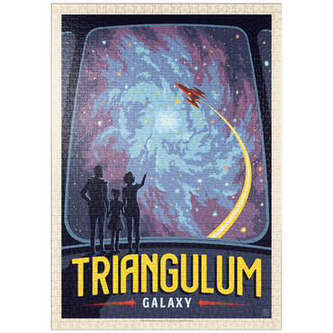 Darstellung des Puzzle Motivs puzzleplate Triangulum Galaxy, Vintage Poster 1000 Puzzle