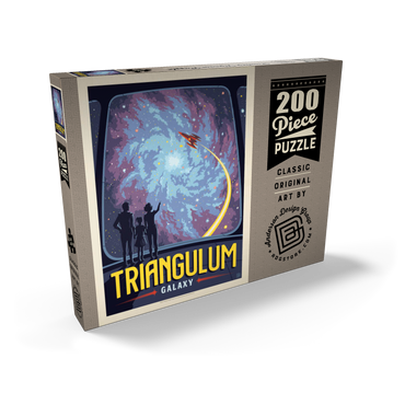 Darstellung des Puzzle Motivs Triangulum Galaxy, Vintage Poster 200 Puzzle Schachtel Ansicht2