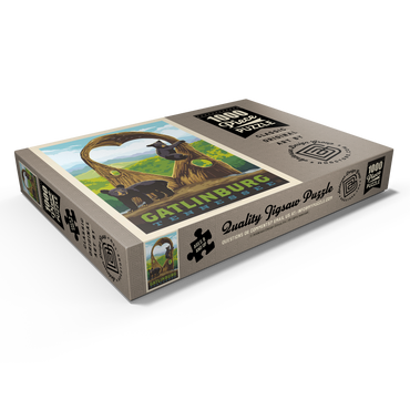 Darstellung des Puzzle Motivs Gatlinburg, Tennessee: Anakeesta Twigloo Cubs, Vintage Poster 1000 Puzzle Schachtel Ansicht1