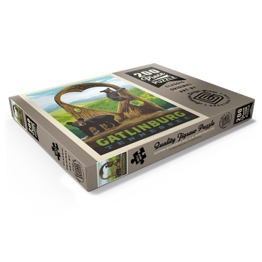 Darstellung des Puzzle Motivs Gatlinburg, Tennessee: Anakeesta Twigloo Cubs, Vintage Poster 200 Puzzle Schachtel Ansicht1