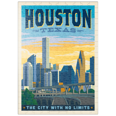 Darstellung des Puzzle Motivs puzzleplate Houston, Texas: City With No Limits, Vintage Poster 200 Puzzle