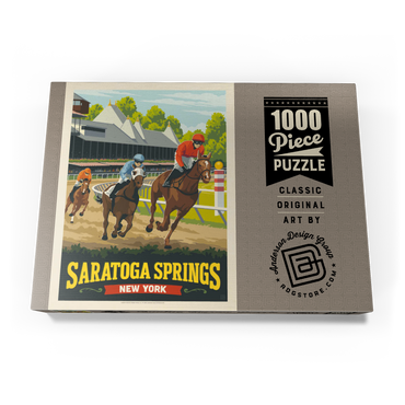 Darstellung des Puzzle Motivs Saratoga Springs, New York, Vintage Poster 1000 Puzzle Schachtel Ansicht3
