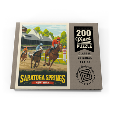 Darstellung des Puzzle Motivs Saratoga Springs, New York, Vintage Poster 200 Puzzle Schachtel Ansicht3