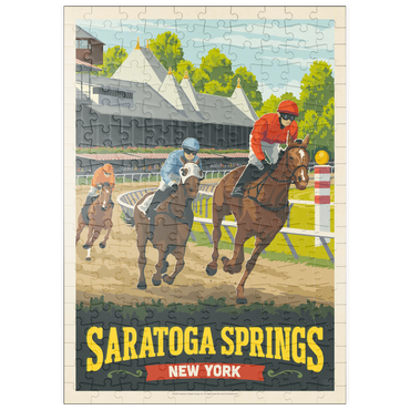 Darstellung des Puzzle Motivs puzzleplate Saratoga Springs, New York, Vintage Poster 200 Puzzle