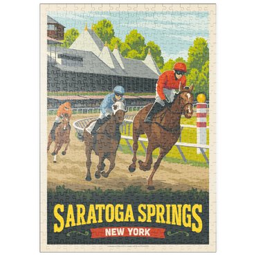 Darstellung des Puzzle Motivs puzzleplate Saratoga Springs, New York, Vintage Poster 500 Puzzle