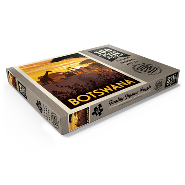 Darstellung des Puzzle Motivs Botswana, Africa, Vintage Poster 100 Puzzle Schachtel Ansicht1