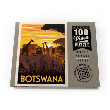 Darstellung des Puzzle Motivs Botswana, Africa, Vintage Poster 100 Puzzle Schachtel Ansicht3