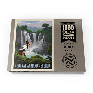 Darstellung des Puzzle Motivs Central African Republic, Vintage Poster 1000 Puzzle Schachtel Ansicht3