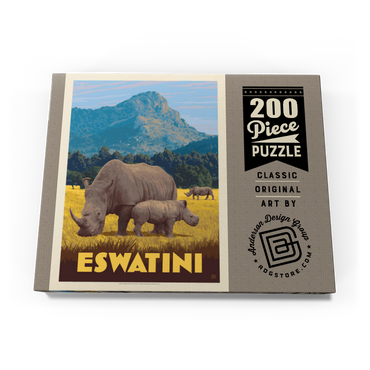Darstellung des Puzzle Motivs Eswatini, Africa, Vintage Poster 200 Puzzle Schachtel Ansicht3