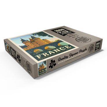 Darstellung des Puzzle Motivs France: Loire Valley, Vintage Poster 1000 Puzzle Schachtel Ansicht1