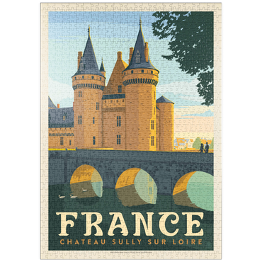 Darstellung des Puzzle Motivs puzzleplate France: Loire Valley, Vintage Poster 1000 Puzzle