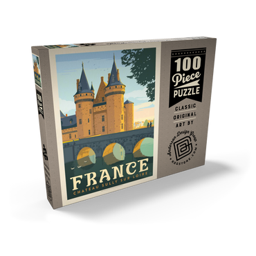 Darstellung des Puzzle Motivs France: Loire Valley, Vintage Poster 100 Puzzle Schachtel Ansicht2