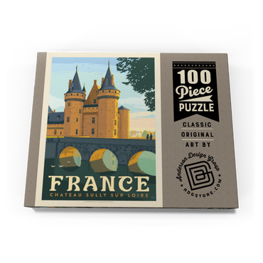 Darstellung des Puzzle Motivs France: Loire Valley, Vintage Poster 100 Puzzle Schachtel Ansicht3