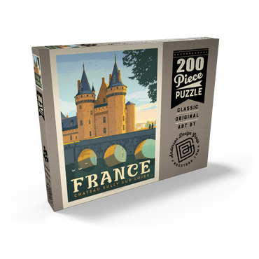 Darstellung des Puzzle Motivs France: Loire Valley, Vintage Poster 200 Puzzle Schachtel Ansicht2