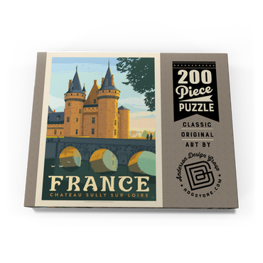 Darstellung des Puzzle Motivs France: Loire Valley, Vintage Poster 200 Puzzle Schachtel Ansicht3