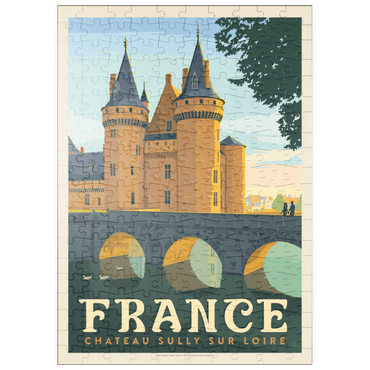 Darstellung des Puzzle Motivs puzzleplate France: Loire Valley, Vintage Poster 200 Puzzle