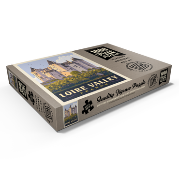 Darstellung des Puzzle Motivs France: Loire Valley, Château de Saumur, Vintage Poster 1000 Puzzle Schachtel Ansicht1