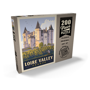 Darstellung des Puzzle Motivs France: Loire Valley, Château de Saumur, Vintage Poster 200 Puzzle Schachtel Ansicht2