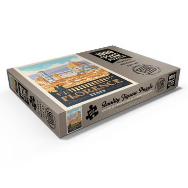 Darstellung des Puzzle Motivs Italy: Florence (Cathedral View), Vintage Poster 1000 Puzzle Schachtel Ansicht1