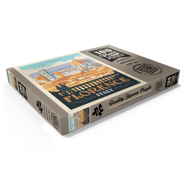 Darstellung des Puzzle Motivs Italy: Florence (Cathedral View), Vintage Poster 100 Puzzle Schachtel Ansicht1