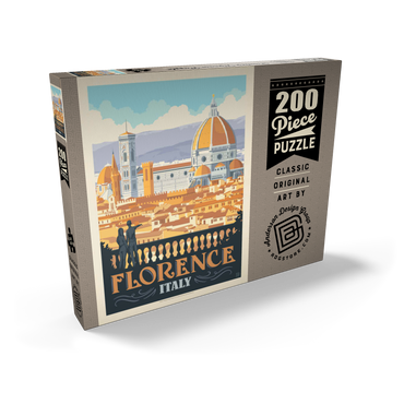 Darstellung des Puzzle Motivs Italy: Florence (Cathedral View), Vintage Poster 200 Puzzle Schachtel Ansicht2