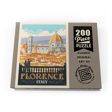 Darstellung des Puzzle Motivs Italy: Florence (Cathedral View), Vintage Poster 200 Puzzle Schachtel Ansicht3