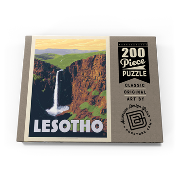 Darstellung des Puzzle Motivs Lesotho, Africa, Vintage Poster 200 Puzzle Schachtel Ansicht3