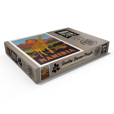 Darstellung des Puzzle Motivs Namibia, Africa, Vintage Poster 1000 Puzzle Schachtel Ansicht1