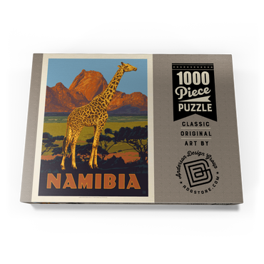 Darstellung des Puzzle Motivs Namibia, Africa, Vintage Poster 1000 Puzzle Schachtel Ansicht3