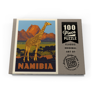 Darstellung des Puzzle Motivs Namibia, Africa, Vintage Poster 100 Puzzle Schachtel Ansicht3
