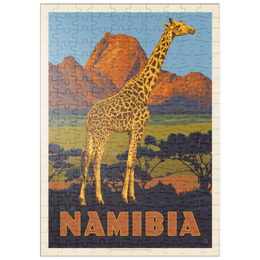 Darstellung des Puzzle Motivs puzzleplate Namibia, Africa, Vintage Poster 200 Puzzle
