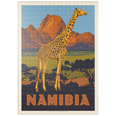 Darstellung des Puzzle Motivs puzzleplate Namibia, Africa, Vintage Poster 500 Puzzle