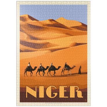 Darstellung des Puzzle Motivs puzzleplate Niger, Africa, Vintage Poster 1000 Puzzle