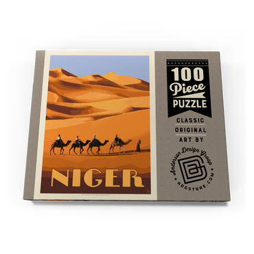 Darstellung des Puzzle Motivs Niger, Africa, Vintage Poster 100 Puzzle Schachtel Ansicht3