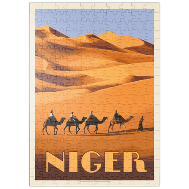 Darstellung des Puzzle Motivs puzzleplate Niger, Africa, Vintage Poster 200 Puzzle