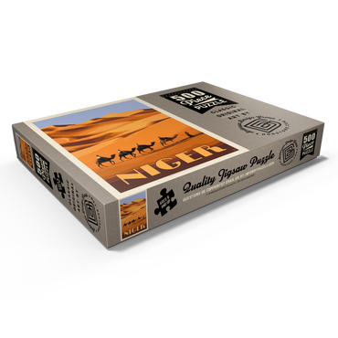 Darstellung des Puzzle Motivs Niger, Africa, Vintage Poster 500 Puzzle Schachtel Ansicht1