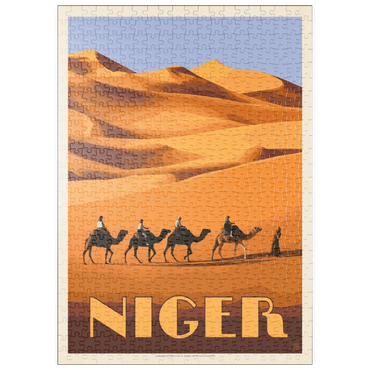 Darstellung des Puzzle Motivs puzzleplate Niger, Africa, Vintage Poster 500 Puzzle