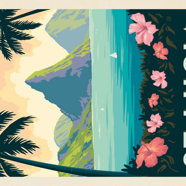 Darstellung des Puzzle Motivs Saint Lucia, Vintage Poster 100 Puzzle 3D Modell