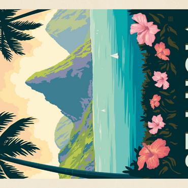 Darstellung des Puzzle Motivs Saint Lucia, Vintage Poster 500 Puzzle 3D Modell