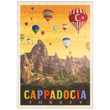 Darstellung des Puzzle Motivs puzzleplate Turkey: Cappadocia, Vintage Poster 100 Puzzle