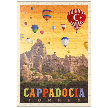 Darstellung des Puzzle Motivs puzzleplate Turkey: Cappadocia, Vintage Poster 200 Puzzle
