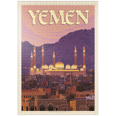 Darstellung des Puzzle Motivs puzzleplate Yemen, Vintage Poster 1000 Puzzle