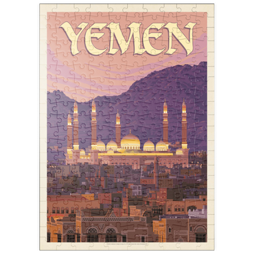 Darstellung des Puzzle Motivs puzzleplate Yemen, Vintage Poster 200 Puzzle