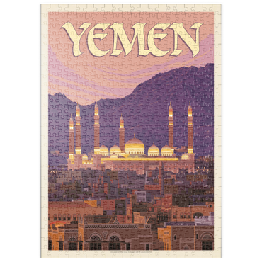 Darstellung des Puzzle Motivs puzzleplate Yemen, Vintage Poster 500 Puzzle