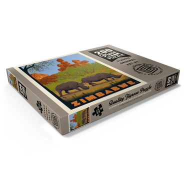 Darstellung des Puzzle Motivs Zimbabwe, Vintage Poster 200 Puzzle Schachtel Ansicht1