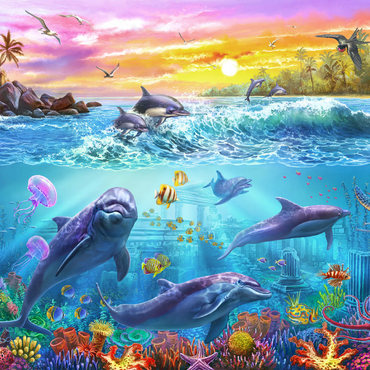 Darstellung des Puzzle Motivs Magnificent Undersea World 1000 Puzzle 3D Modell