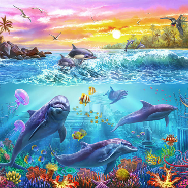 Darstellung des Puzzle Motivs Magnificent Undersea World 100 Puzzle 3D Modell