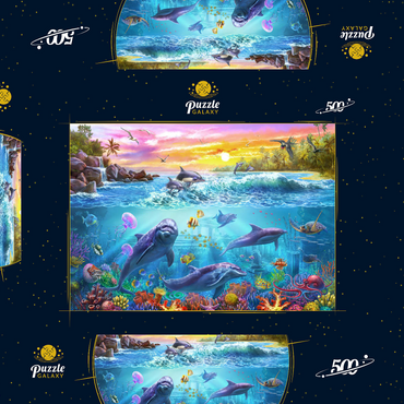 Darstellung des Puzzle Motivs Magnificent Undersea World 500 Puzzle Schachtel 3D Modell