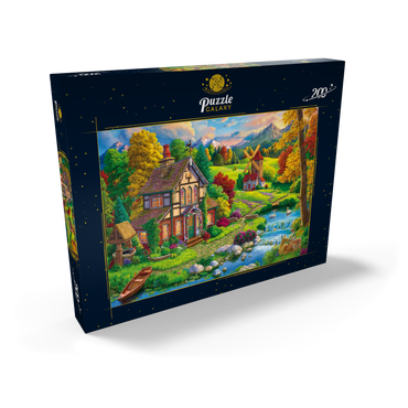 Darstellung des Puzzle Motivs Beautiful Cozy House by the River 200 Puzzle Schachtel Ansicht2