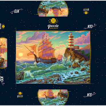 Darstellung des Puzzle Motivs Beautiful Masterpiece 100 Puzzle Schachtel 3D Modell